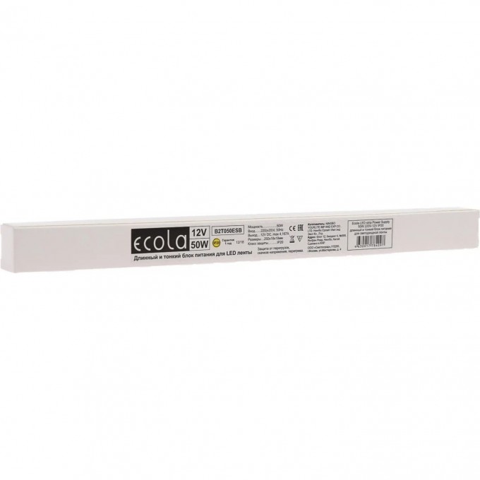 Блок питания ECOLA LED STRIP POWER SUPPLY 50W 220V-12V IP20 B2T050ESB