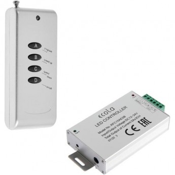 Контроллер для RGB светодиодной ленты ECOLA LED STRIP RGB RF RFC15AESB с радиопультом управления Контроллер для RGB светодиодной ленты ECOLA LED STRIP RGB RF RFC15AESB с радиопультом управления