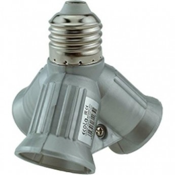 Переходник ECOLA BASE A7T24SEAY с цоколя E27 на 2хE14, серебряный Переходник ECOLA BASE A7T24SEAY с цоколя E27 на 2хE14, серебряный