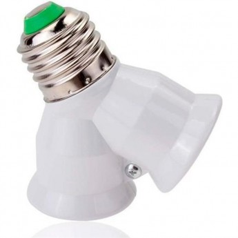 Переходник ECOLA BASE A7T27WEAY с цоколя E27 на 2хE27, белый Переходник ECOLA BASE A7T27WEAY с цоколя E27 на 2хE27, белый