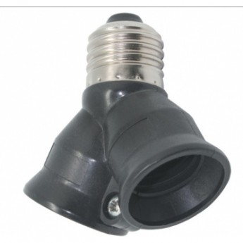 Переходник ECOLA BASE A7T27BEAY с цоколя E27 на 2хE27, черный Переходник ECOLA BASE A7T27BEAY с цоколя E27 на 2хE27, черный