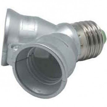 Переходник ECOLA BASE A7T27SEAY с цоколя E27 на 2хE27, серебряный Переходник ECOLA BASE A7T27SEAY с цоколя E27 на 2хE27, серебряный