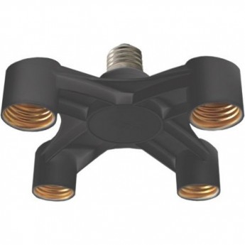 Переходник ECOLA BASE A7T47BEAY с цоколя E27 на 4хE27, черный Переходник ECOLA BASE A7T47BEAY с цоколя E27 на 4хE27, черный