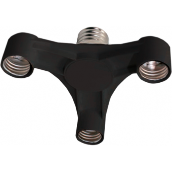 Переходник ECOLA BASE A8T37BEAY с цоколя E40 на 3хE27 широкий, черный Переходник ECOLA BASE A8T37BEAY с цоколя E40 на 3хE27 широкий, черный