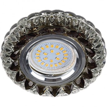 Светильник ECOLA MR16 LD7009 GU5.3 встр. искристый с подсветкой "Кристалл" Прозрачный и Черный / Хром 30x95 Светильник ECOLA MR16 LD7009 GU5.3 встр. искристый с подсветкой "Кристалл" Прозрачный и Черный / Хром 30x95