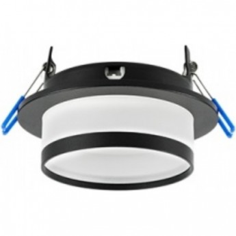 Светильник встраиваемый ECOLA GX53 H4 SP5372 с полосой черный матовый 110х65 Светильник встраиваемый ECOLA GX53 H4 SP5372 с полосой черный матовый 110х65