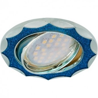 Встраиваемый светильник ECOLA DL36 FB1613EFY хром, голубой Встраиваемый светильник ECOLA DL36 FB1613EFY хром, голубой