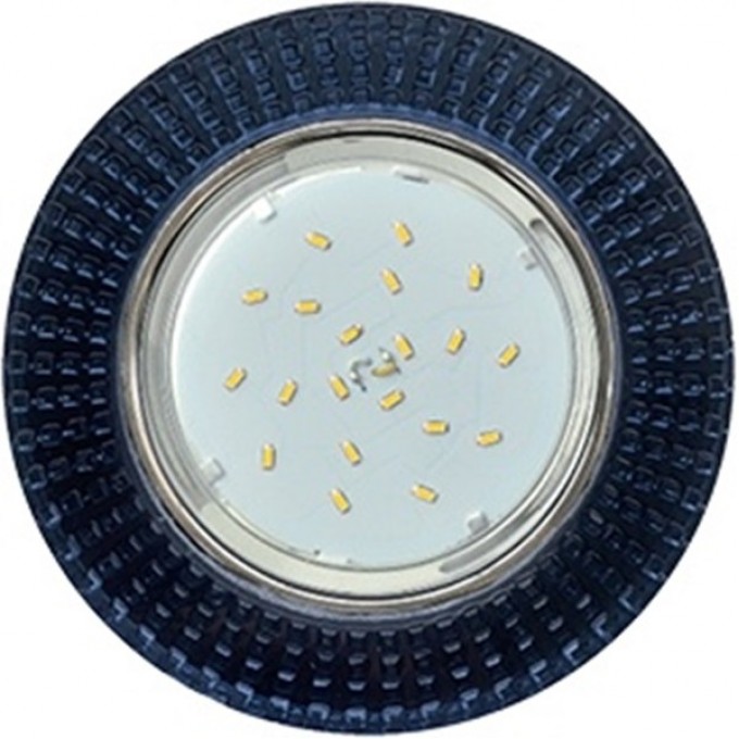 Встраиваемый светильник ECOLA GX53 H4 5319 GLASS с черной мозаикой/фон черный./центр.часть хром 40x123 (к+) FB53RMECB