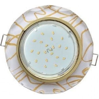 Встраиваемый светильник ECOLA GX53 H4 GLASS FFG53RNECH золото, белый Встраиваемый светильник ECOLA GX53 H4 GLASS FFG53RNECH золото, белый