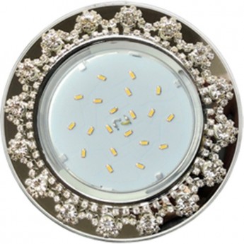 Встраиваемый светильник ECOLA GX53 H4 LD5360 GLASS SW53RNECB фон зерк../центр.часть хром 52x120