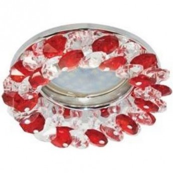 Встраиваемый светильник ECOLA LIGHT MR16 CD4141 FR1617EFY прозрачный, рубин, хром Встраиваемый светильник ECOLA LIGHT MR16 CD4141 FR1617EFY прозрачный, рубин, хром